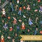 Nutcracker Canvas in Evergreen Metallic (rp605-ev2cm) | Holiday Classics | Rifle Paper Co | Cotton+Steel